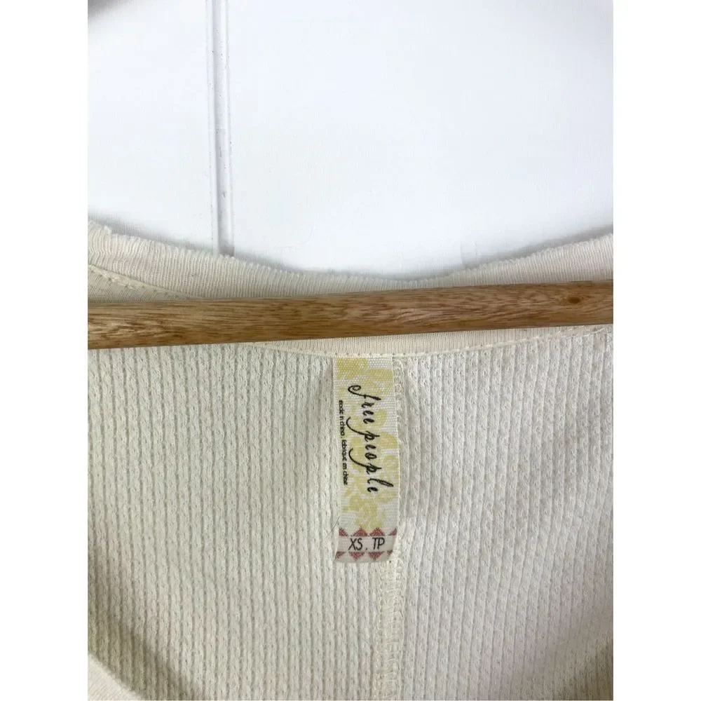Free People‎ Newbie Thermal Boho Sleeves in Cream XS